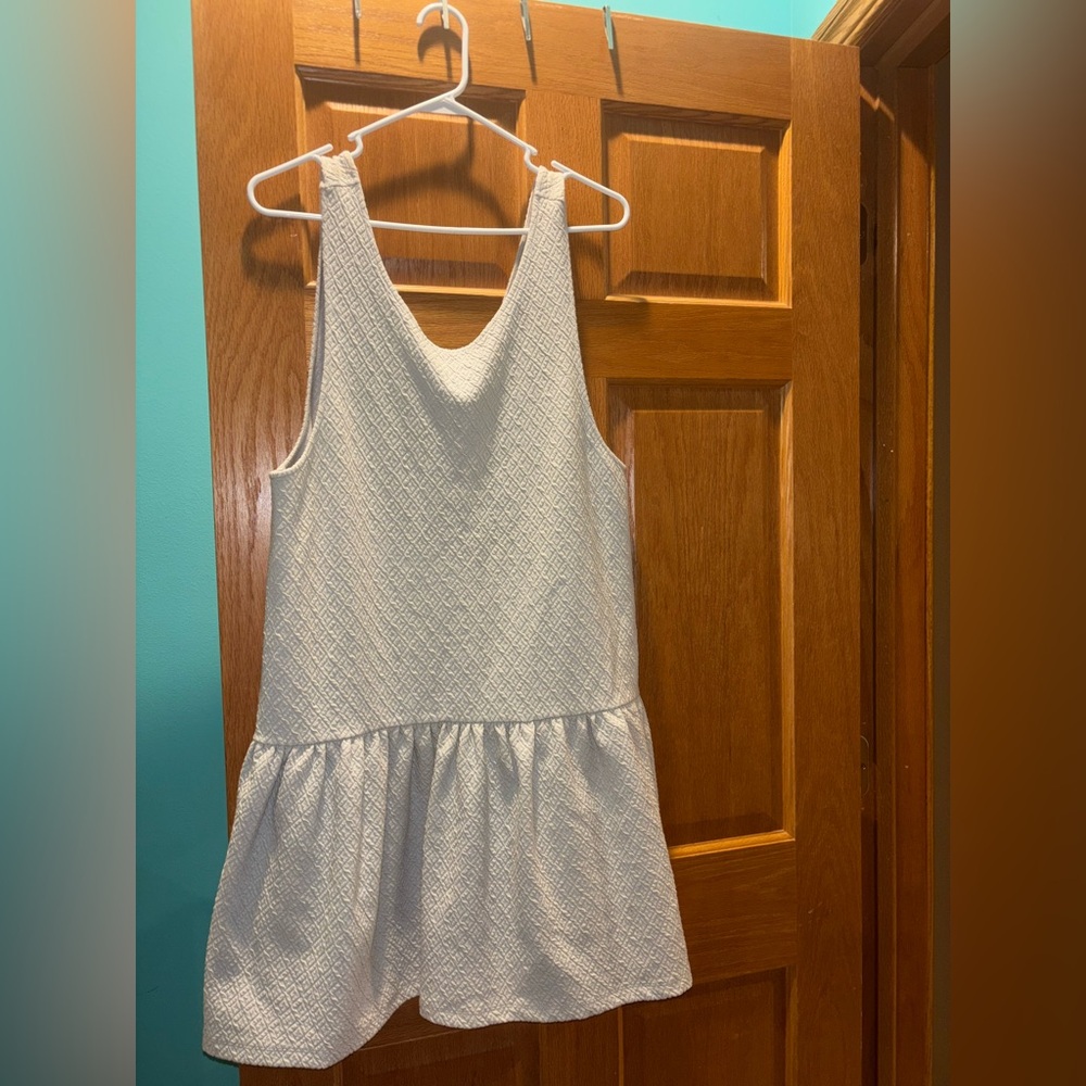 Free People Cream/Light Grey Patterned Dress Size XL
